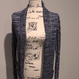 Karen Scott Women's Black Open-Front Cardigan